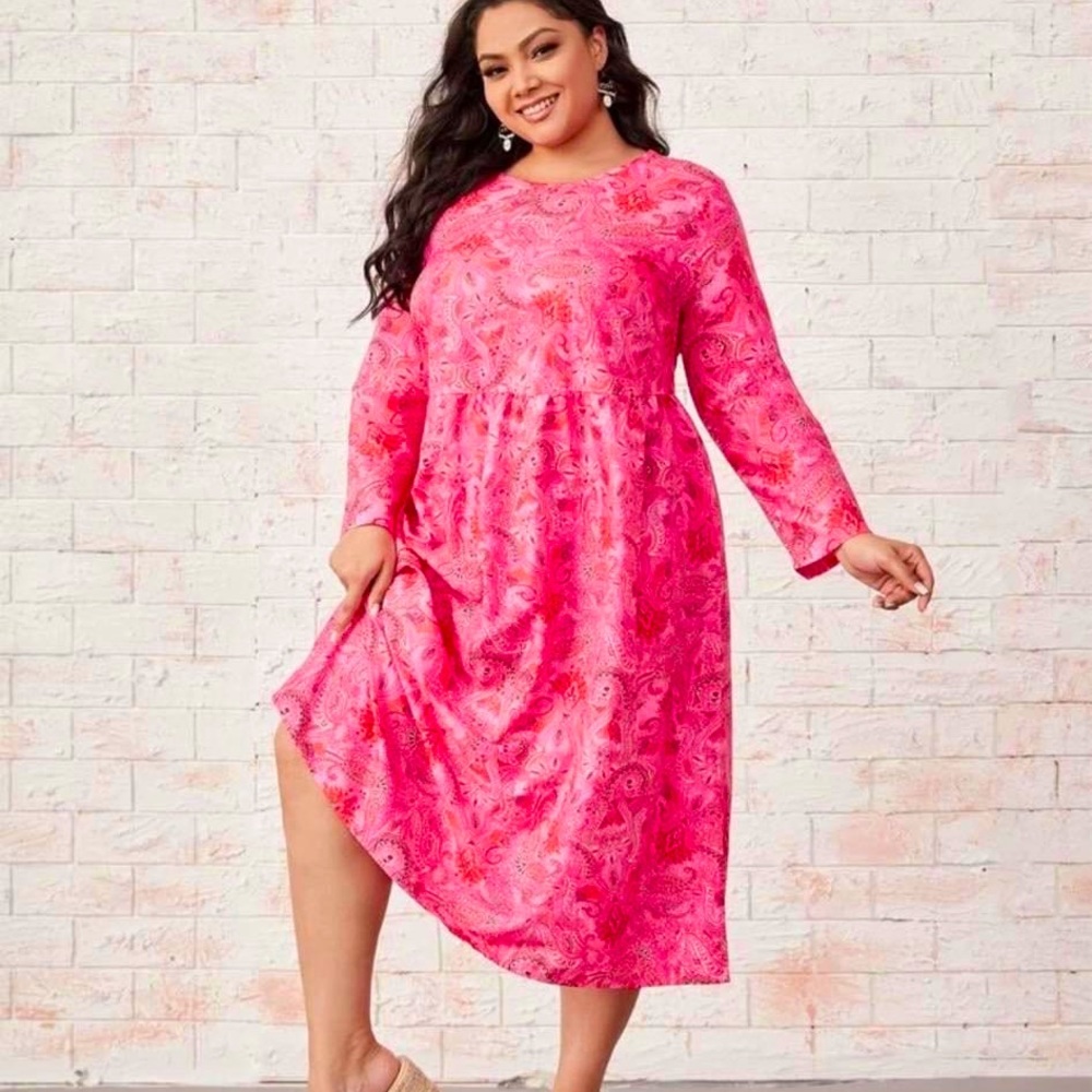 Pink Paisley Dress